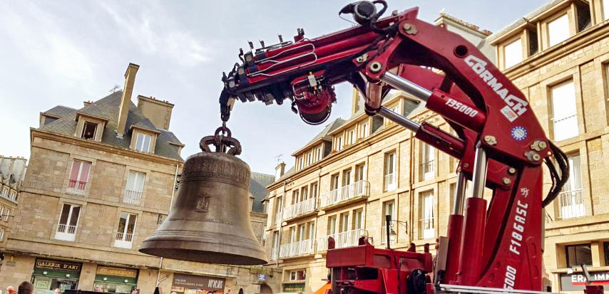 La cloche principale de la cathédrale de Saint-Malo a été livrée ce jeudi 18 avril 2019.
-Photo:actu.fr